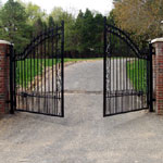 Automatic wrought iron gates, made to measure